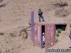 19yo Border Patrol Agents Capture A Hot Chick And Fuck Her Brains Out