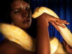 19yo Sexy Indian Slut Is Playing With Real Snake