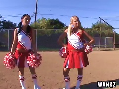 19yo Two Naughty Cheerleaders In Pigtails Fuck The Coach