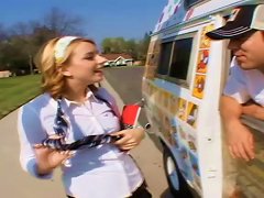 19yo Big Cock Ice Cream Man And A Shaved Pussy Teen Have Great Sex