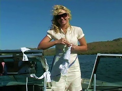 19yo Alison Angel Kneads Her  On A Yacht
